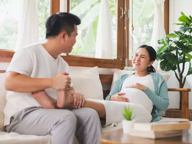 couple discussing about postpartum