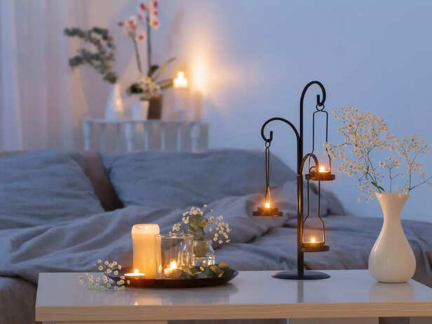 scented candles in the room