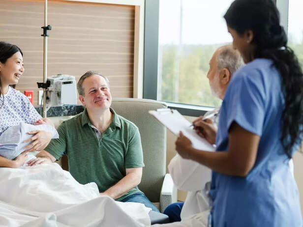 mother, newborn and the doctor